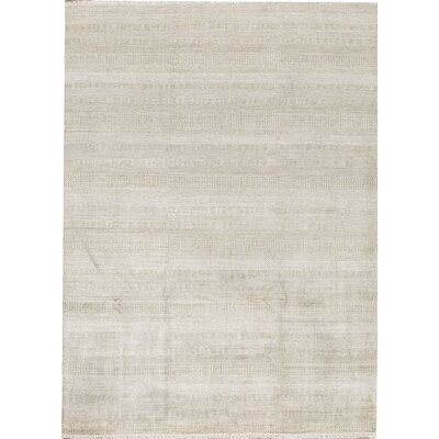 One-of-a-Kind Hand-Knotted Ivory 8'11" x 11'8" Area Rug - Image 0