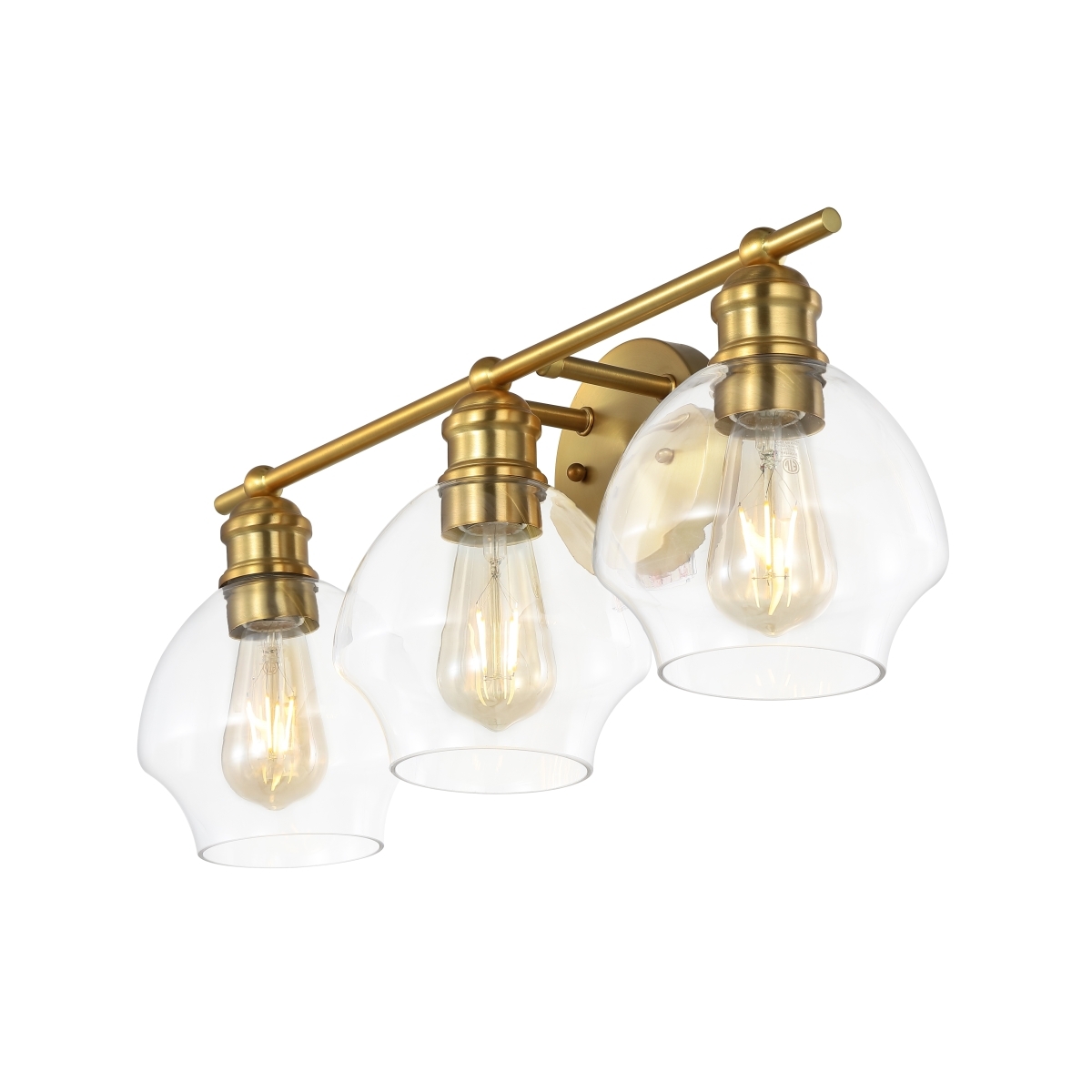 Mylsa 3 Lt 22.5" Wall Sconce - Gold/Clear - Safavieh - Image 6