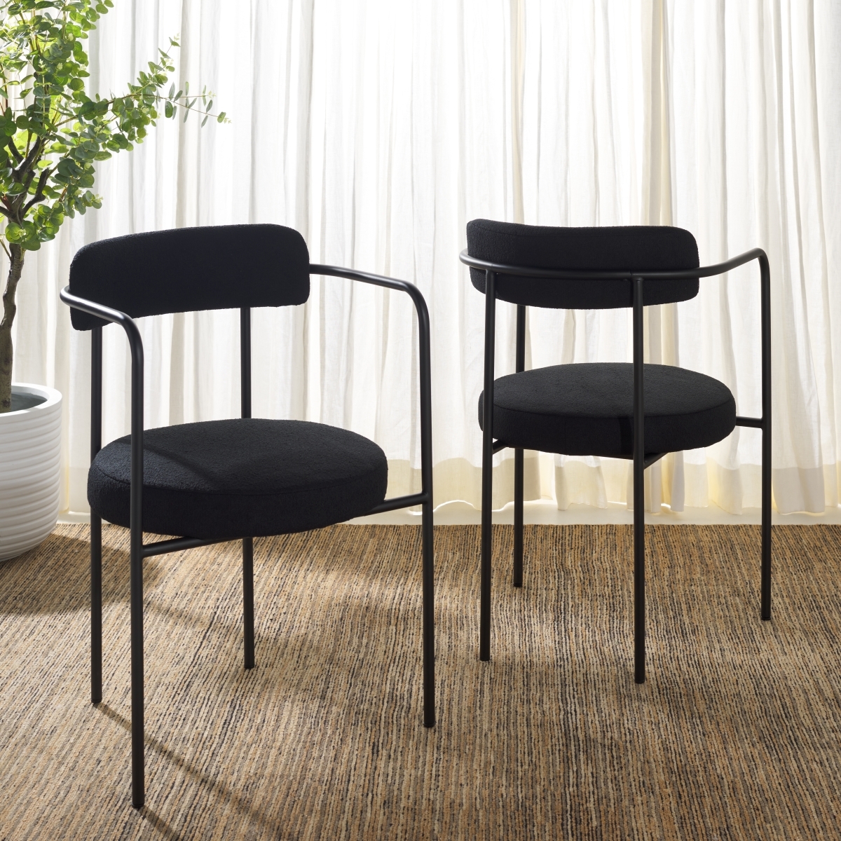 Andrean Dining Arm Chair - Black - Image 1