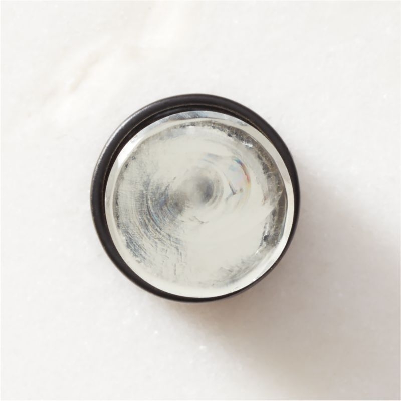 Flynn Crystal and Black Cabinet Knob 0.75'' - Image 1
