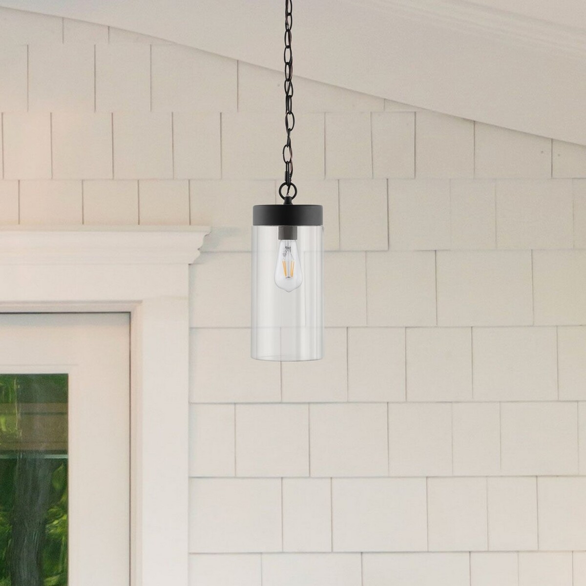 Lianne 5.7" Outdoor Pendant - Black - Safavieh - Image 2