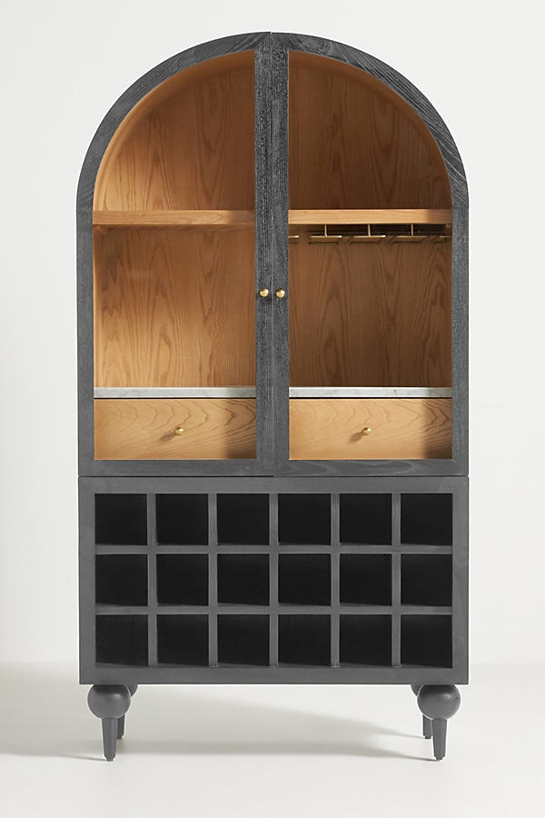 Fern Bar Cabinet By Anthropologie in Grey - Image 0