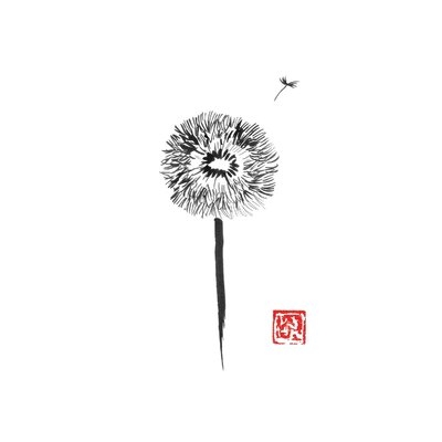 Dandelion by Péchane - Wrapped Canvas Painting Print - Image 0