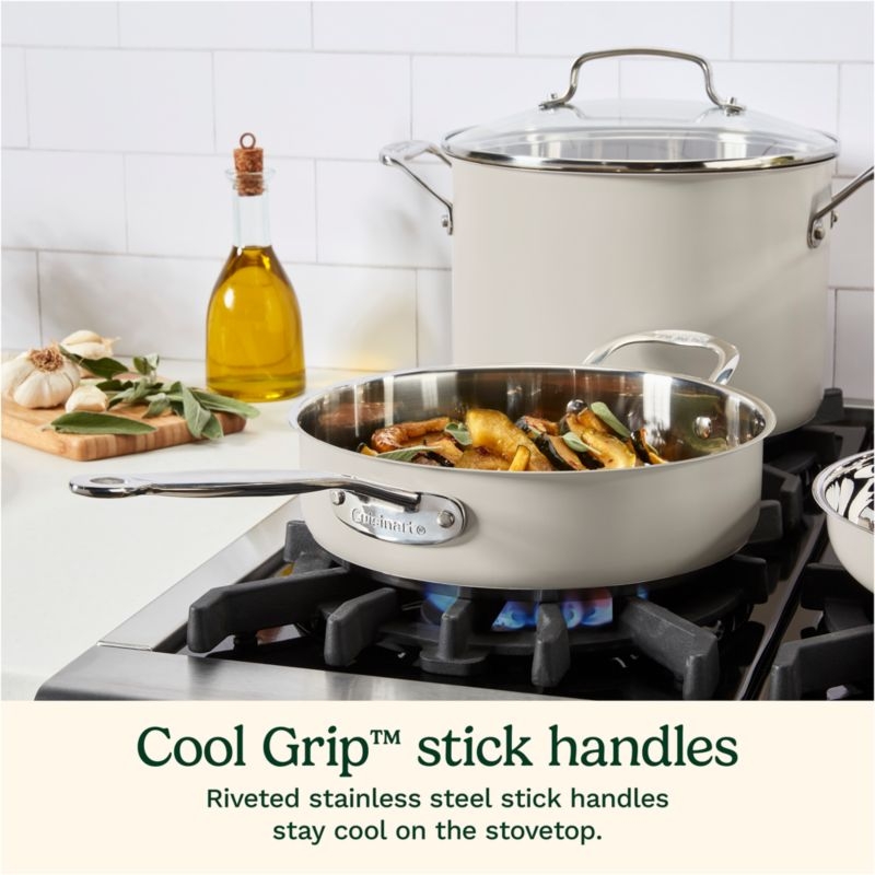 Cuisinart ® Chef's Classic™ Vanilla Creme 11-Piece Stainless Steel Cookware Set - Image 7