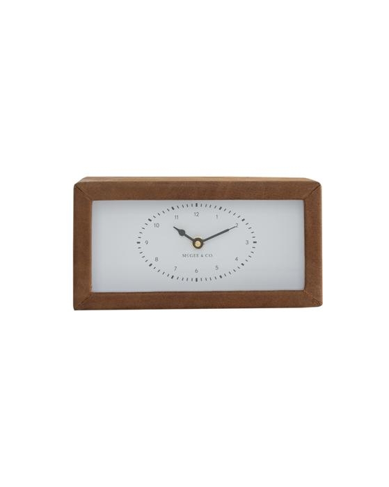 Leather Wrapped Clock - Image 0