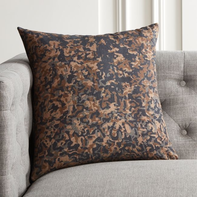 18" Astor Camouflage Pillow with Feather-Down Insert - Image 0