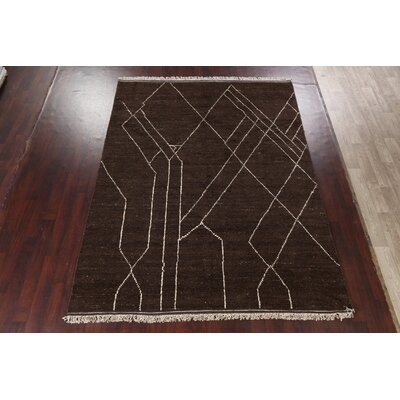 Moroccan Wool Area Rug Hand-Knotted 8X11 - Image 0