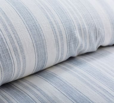 Hawthorn Stripe Cotton Duvet Cover, King/Cal King, Blue - Image 1