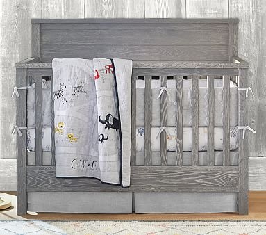 Charlie 4-In-1 Crib & Beautyrest Supreme Mattress Set, Weathered Navy - Image 3