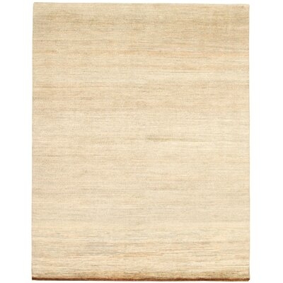 One-of-a-Kind Ayreanna Hand-Knotted New Age Gabbeh Ivory 8' x 10'6" Wool Area Rug - Image 0