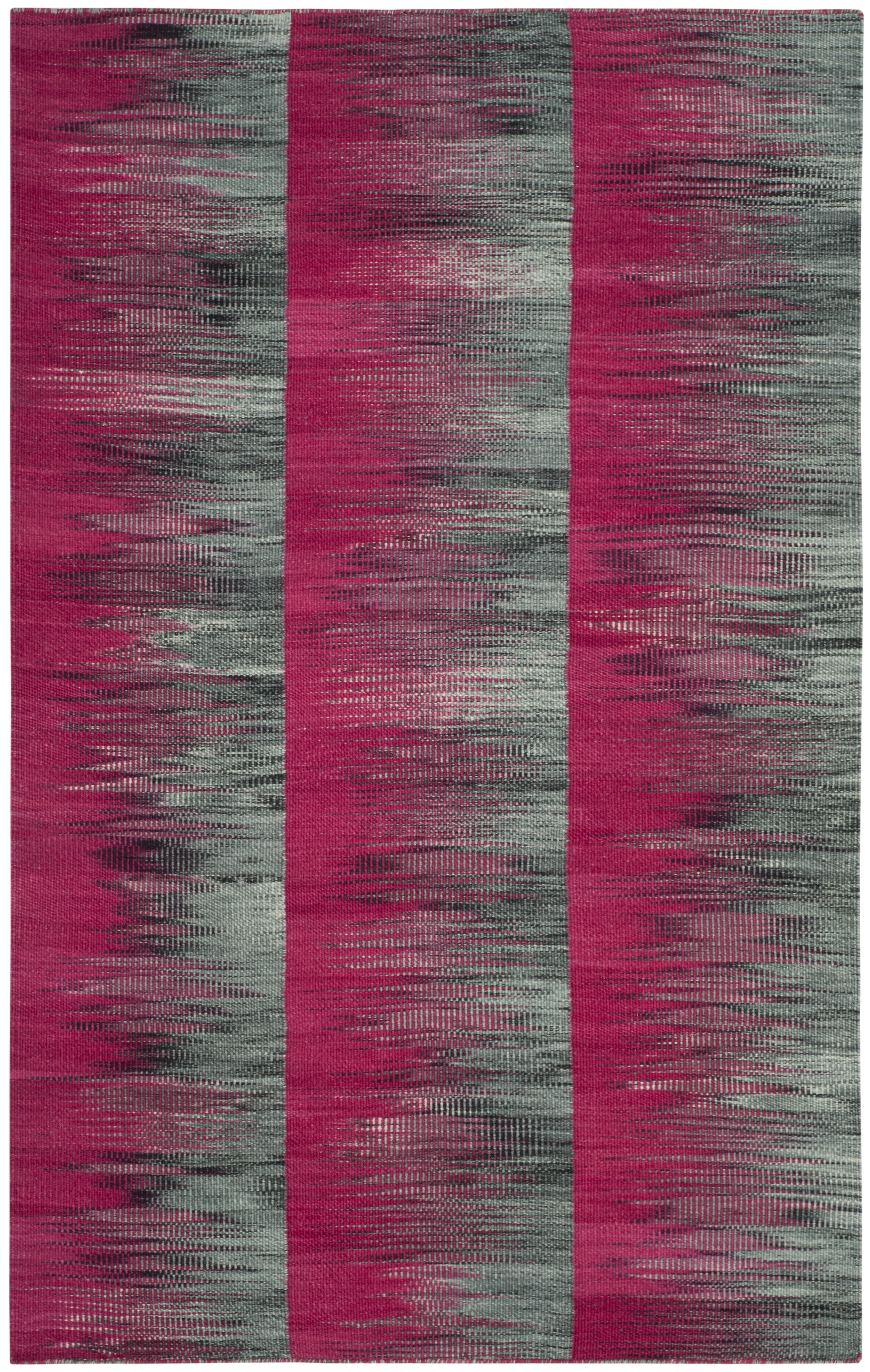 Arlo Home Hand Woven Area Rug, KLM819D, Fuchsia/Charcoal,  4' X 6' - Image 0