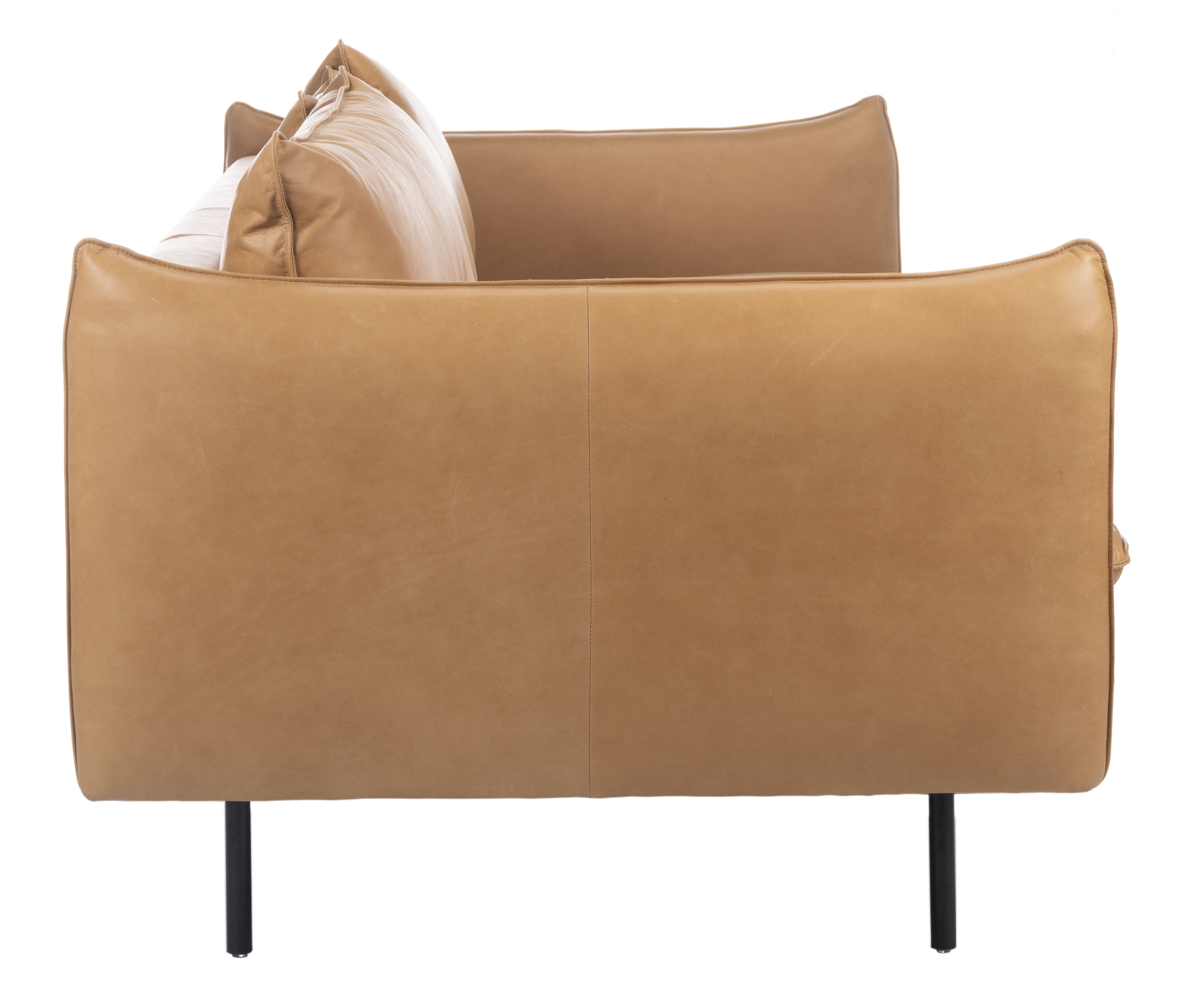 Gerlaich Italian Leather Sofa, Tan - Image 1