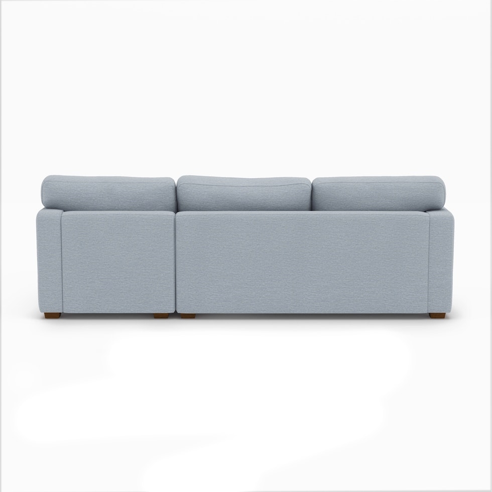 Dawn 100" Right Sectional - Silver Light Blue - Image 2