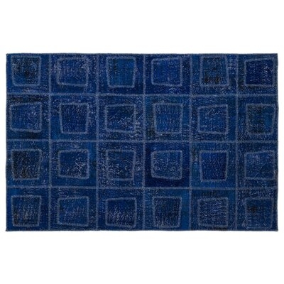 One-of-a-Kind Jashon Hand-Knotted 1960s Turkish Blue 5'3" x 7'8" Area Rug - Image 0
