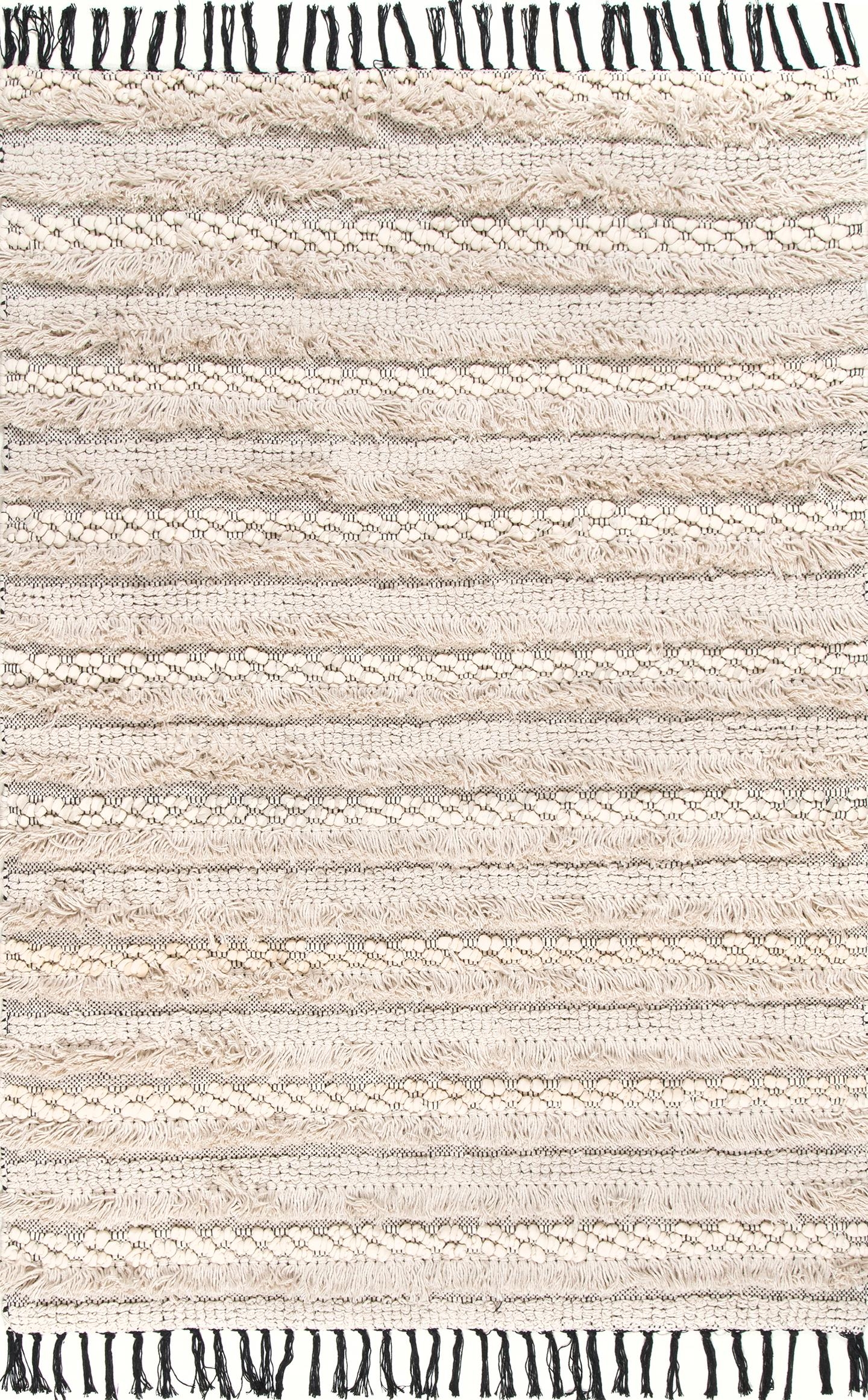 Handmade Emerita Tassel Shag Area Rug - Image 1