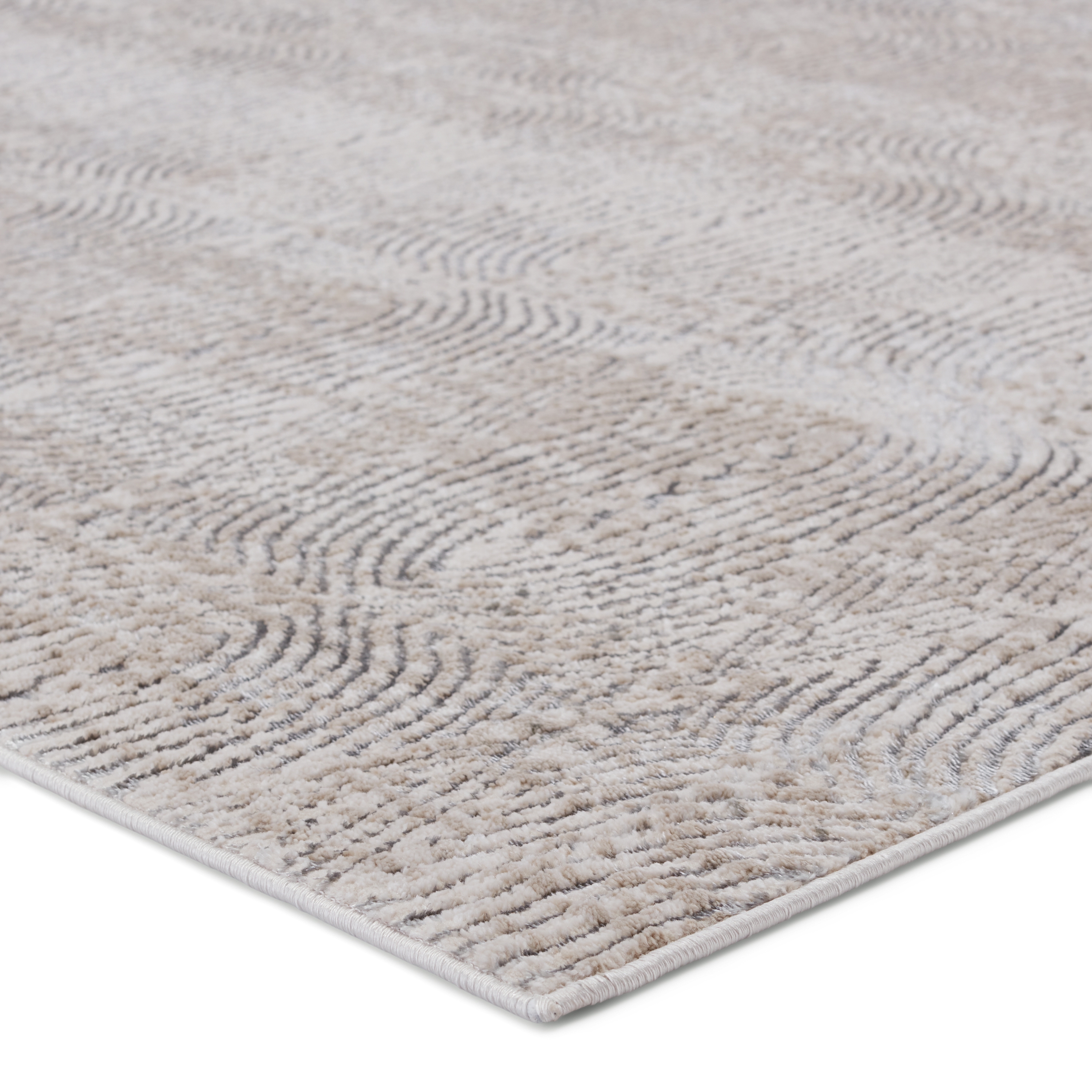 Nikki Chu by Jaco Trellis Cream/ Gray Area Rug (7'10"X10'6") - Image 1