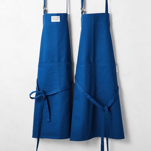 Williams Sonoma Classic Solid Logo Apron, Bright Blue - Image 0