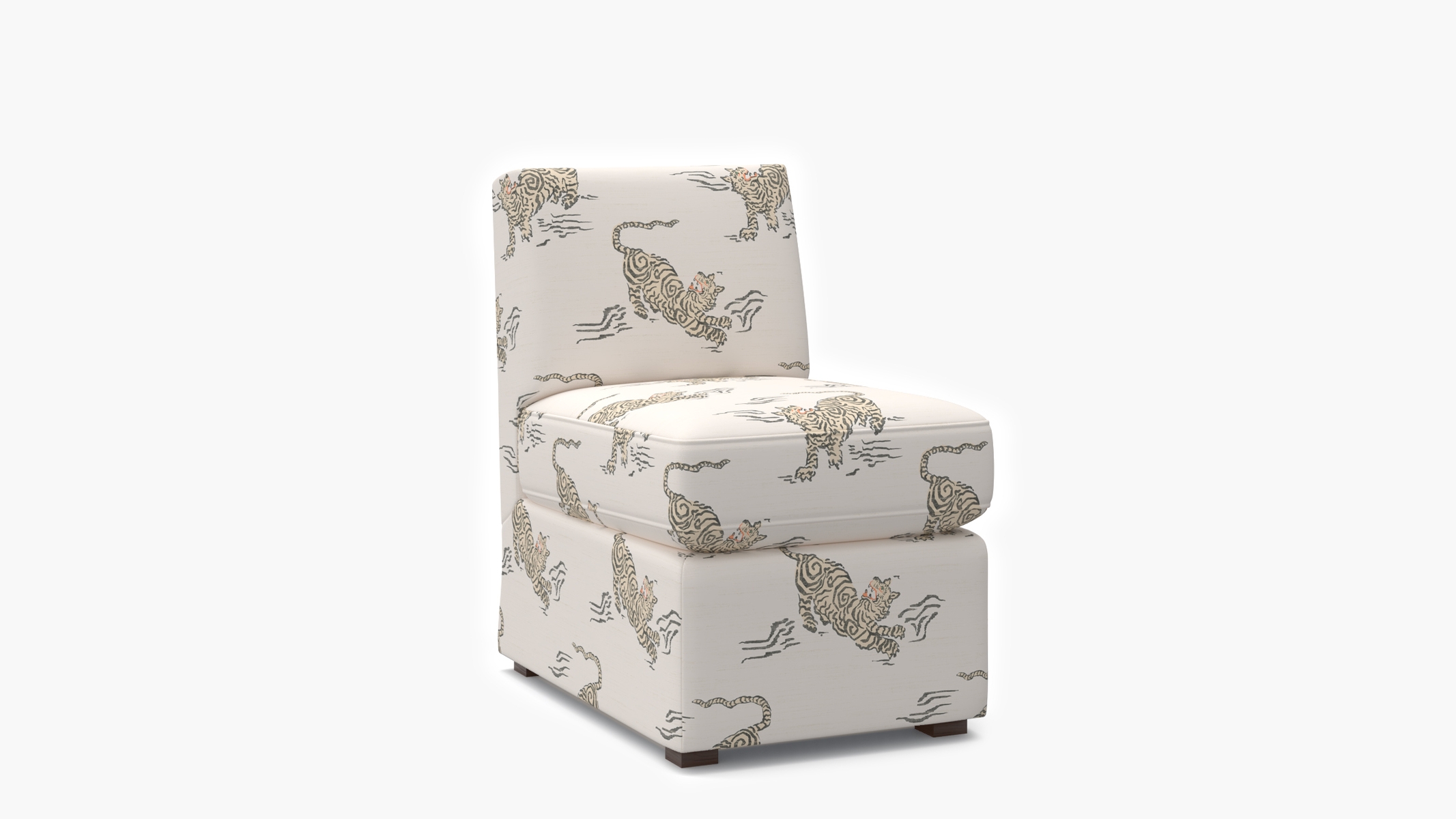 Petite Slipper Chair, Canvas Tigresse - Image 1