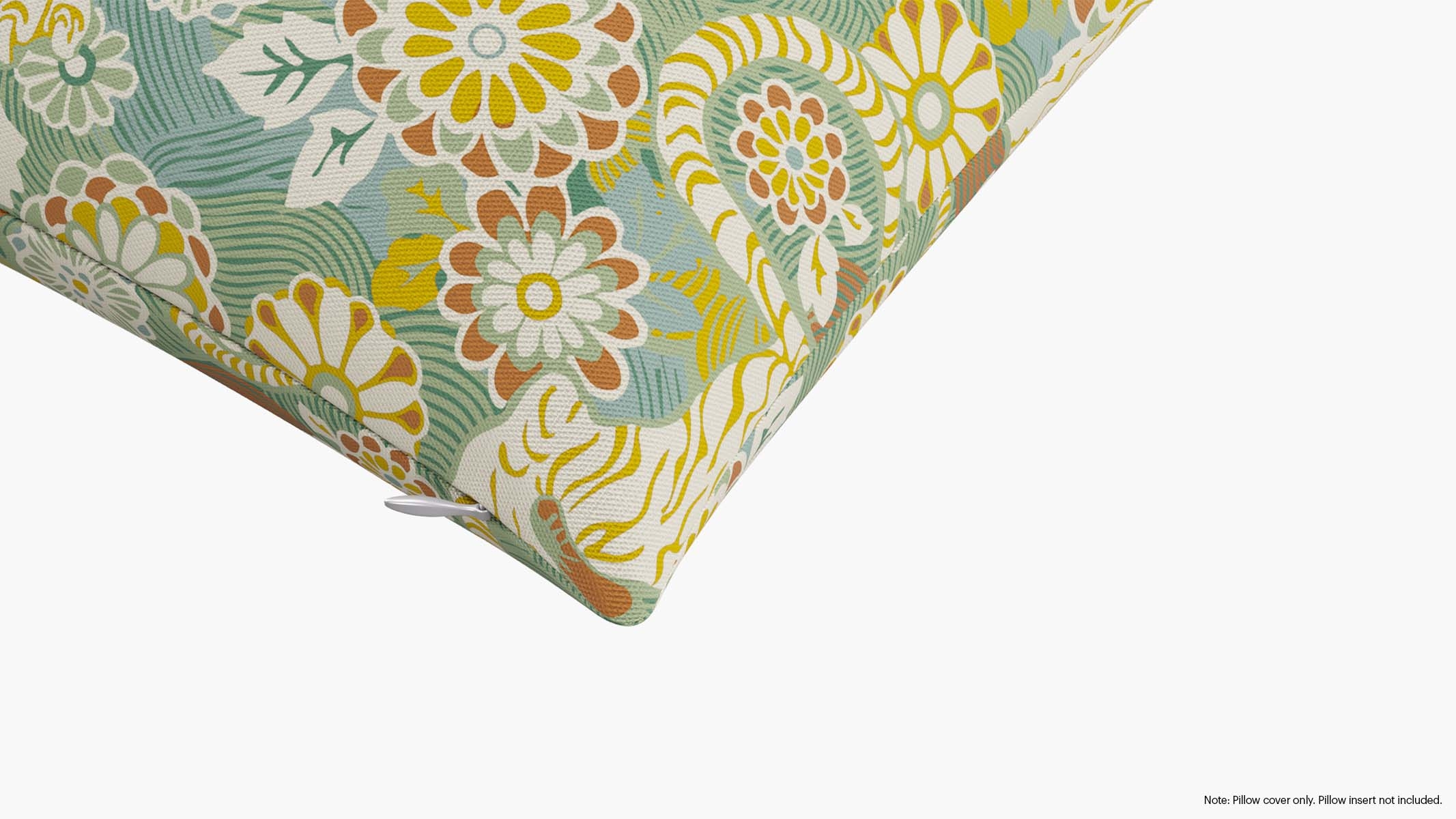 Throw Pillow Cover 14" x 20", Pistachio Siberian Tiger, 14" x 20" - Image 1