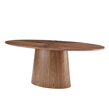 Deodat 79" Oval Dining Table, Walnut - Image 1