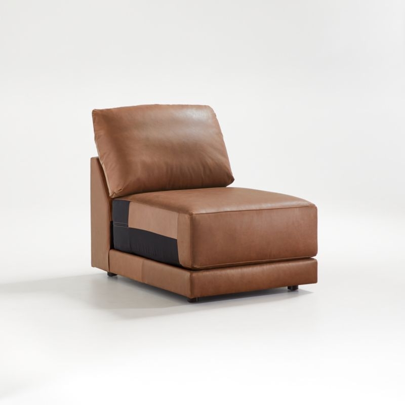 Gather Leather Armless Chair - Image 2