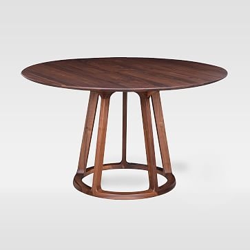 Open Pedestal Wood Round Dining Table - Image 0