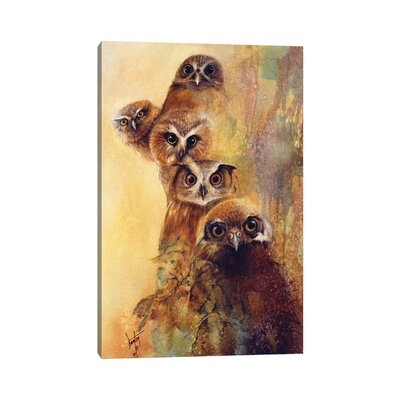 Owl Expressions by Denton Lund - Wrapped Canvas Painting - Image 0