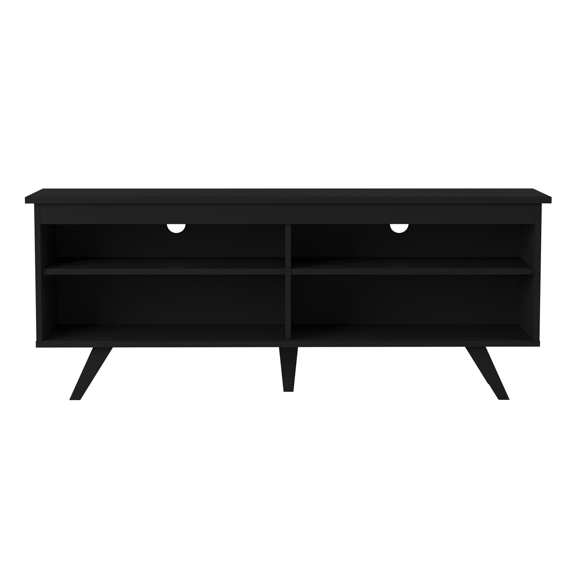 58" Simple Contemporary TV Stand - Black - Image 0
