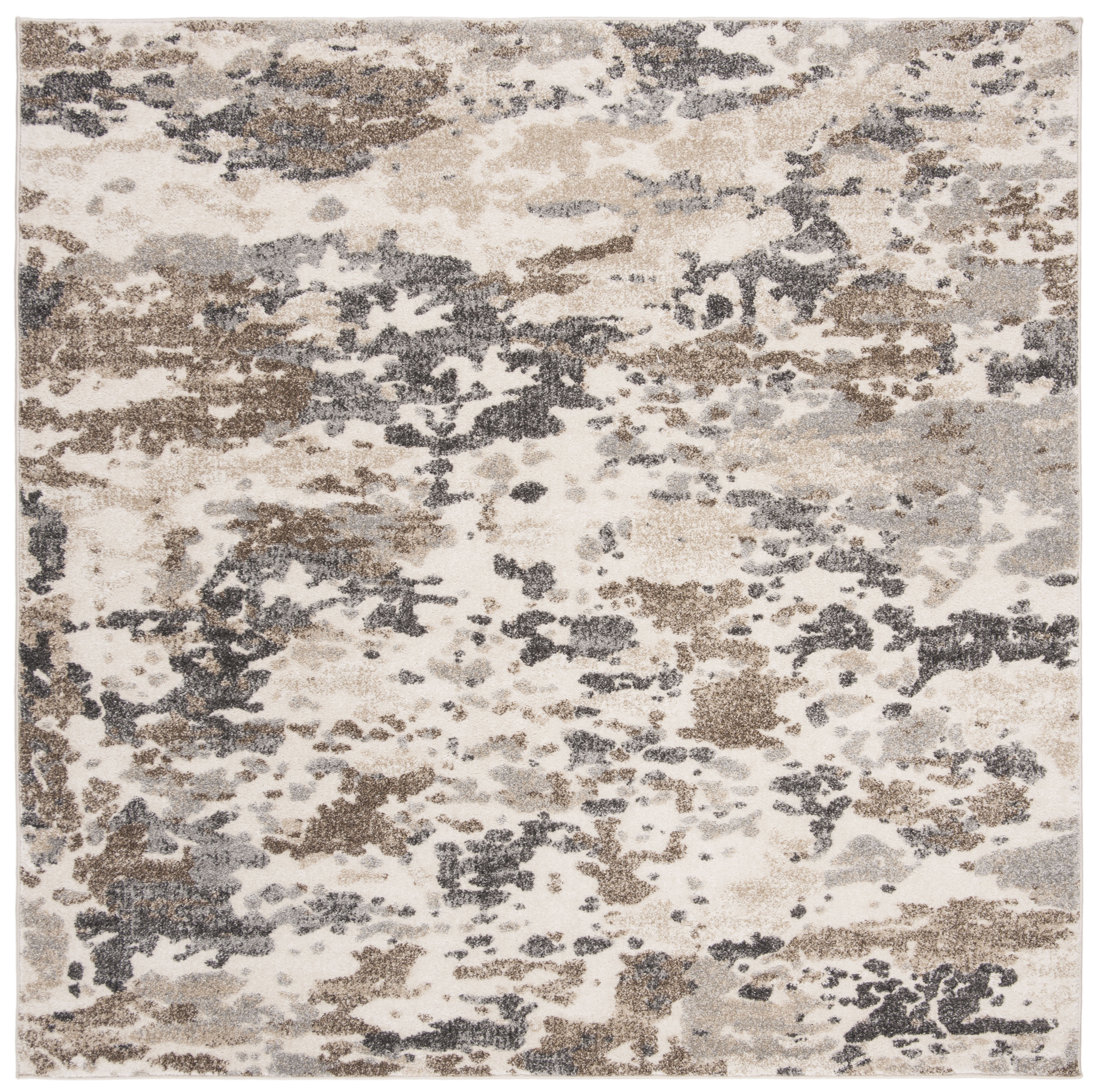 Arlo Home Woven Area Rug, SPR123A, Taupe/Ivory,  6' 7" X 6' 7" Square - Image 0