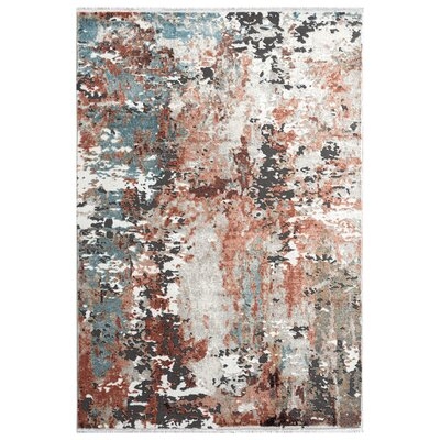Shantelle Abstract Red/Gray Area Rug - Image 0