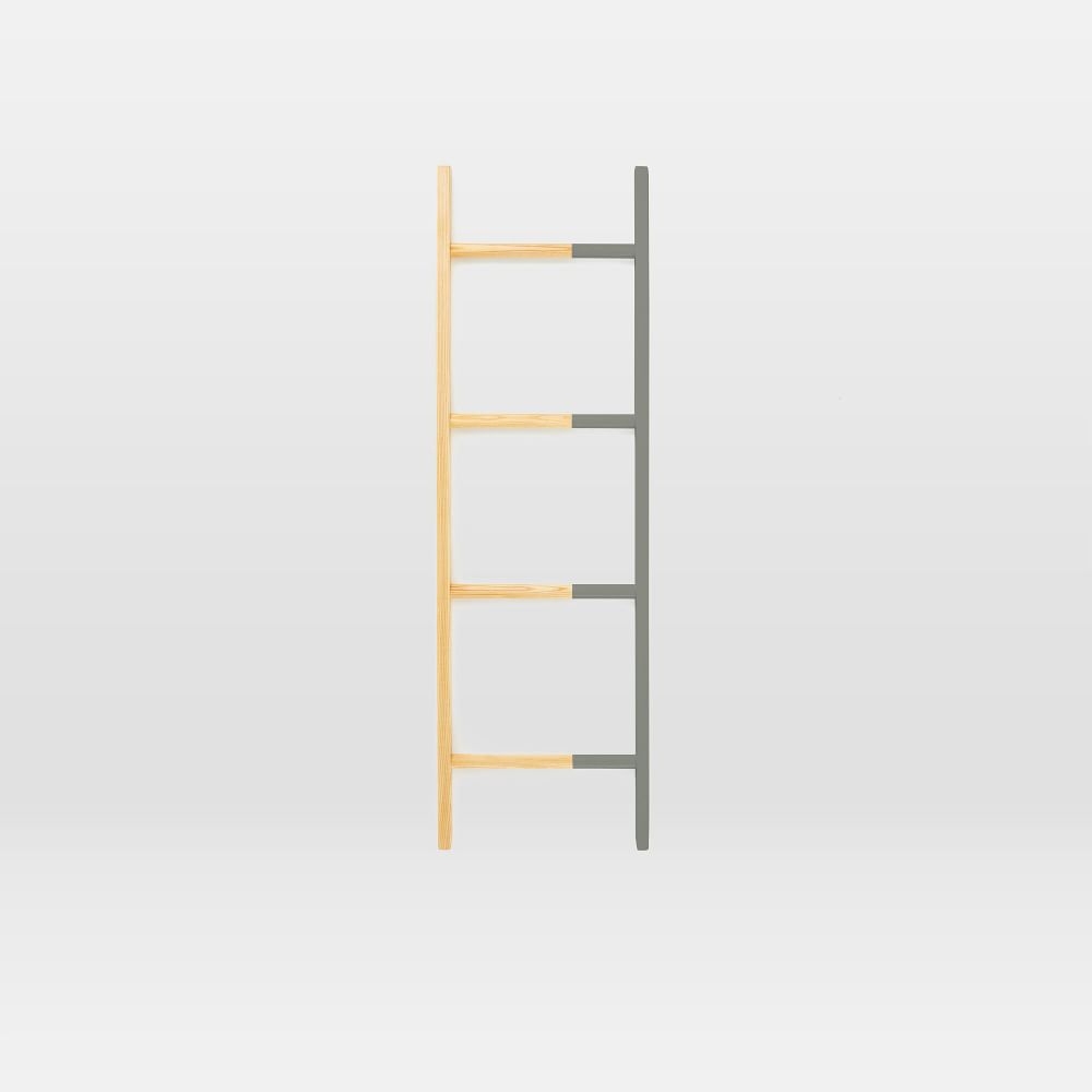 Solid Manufacturing Co. Decorative Found Ladder, Small (White Ash), Gray - Image 0