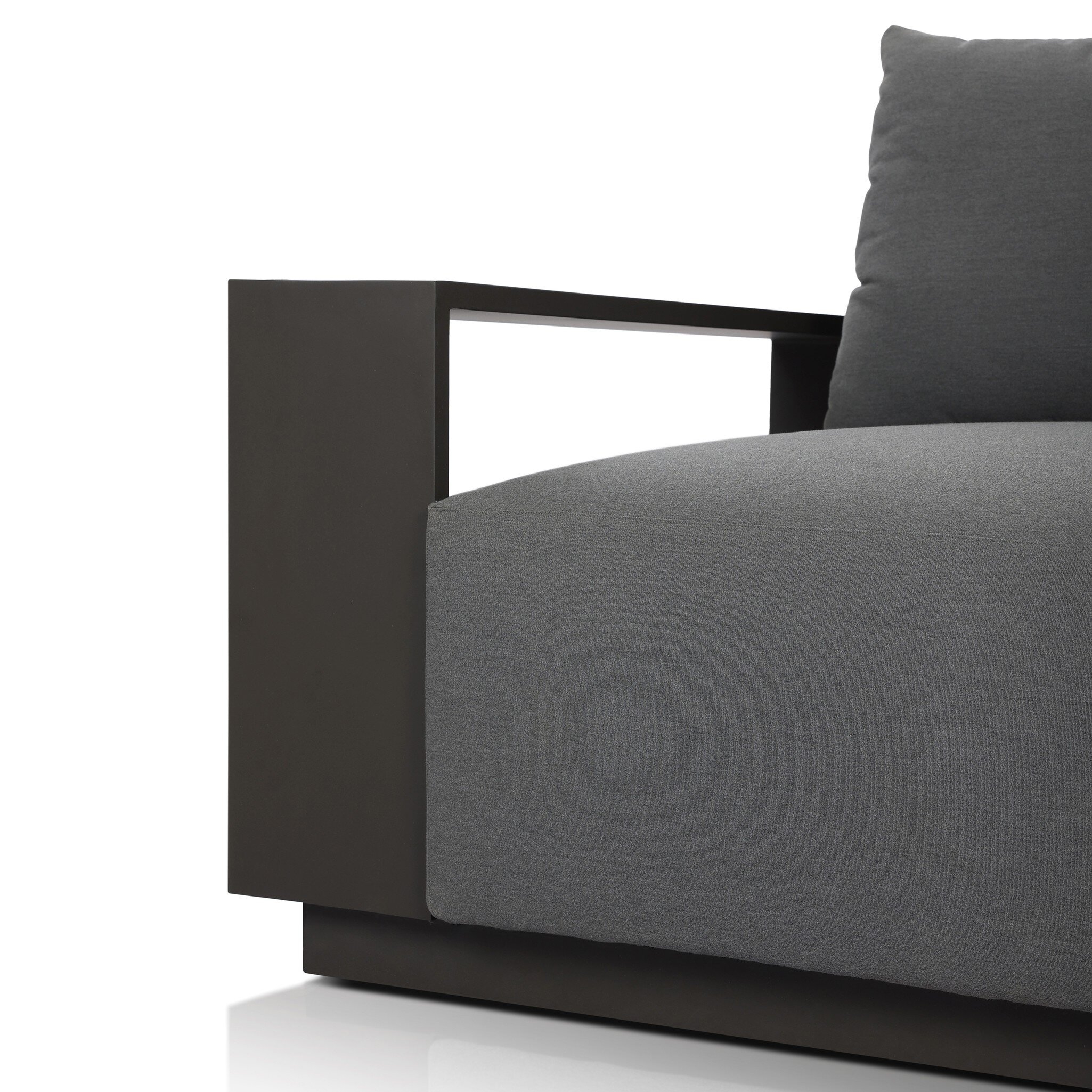 Branford Outdoor Metal Sofa-106" - Arashi Graphite - Image 6