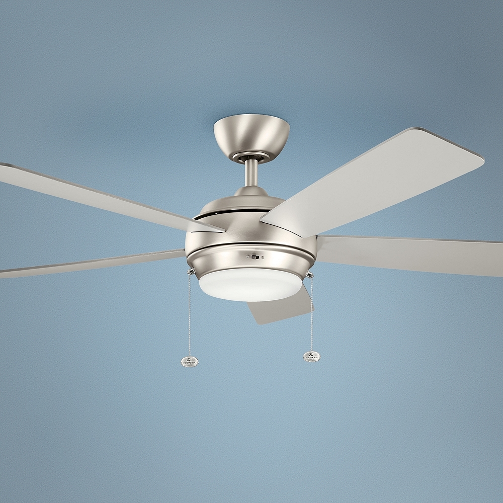 52" Kichler Starkk Brushed Nickel LED Ceiling Fan - Style # 9F672 - Image 0