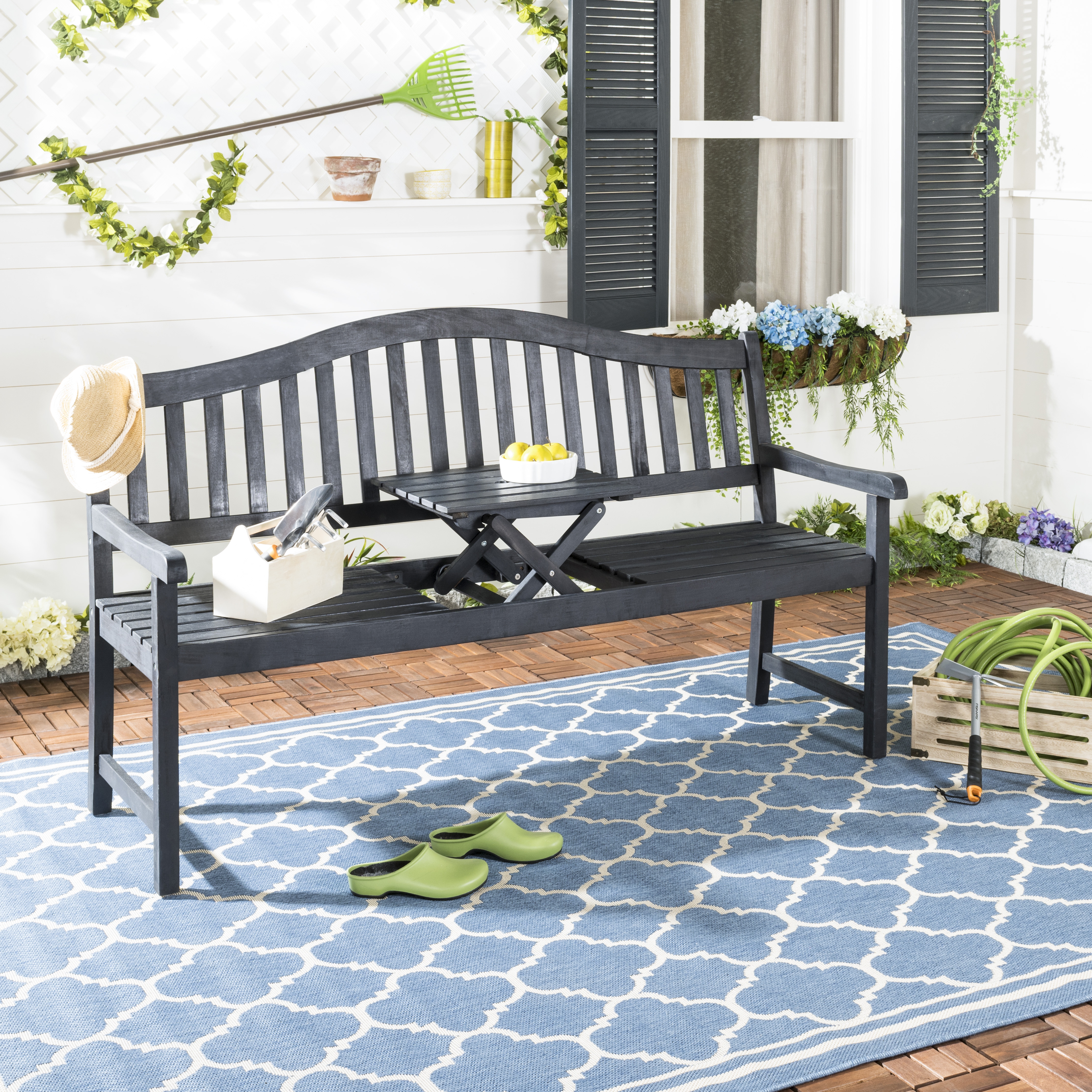 Mischa Bench - Dark Slate Grey - Safavieh - Image 8
