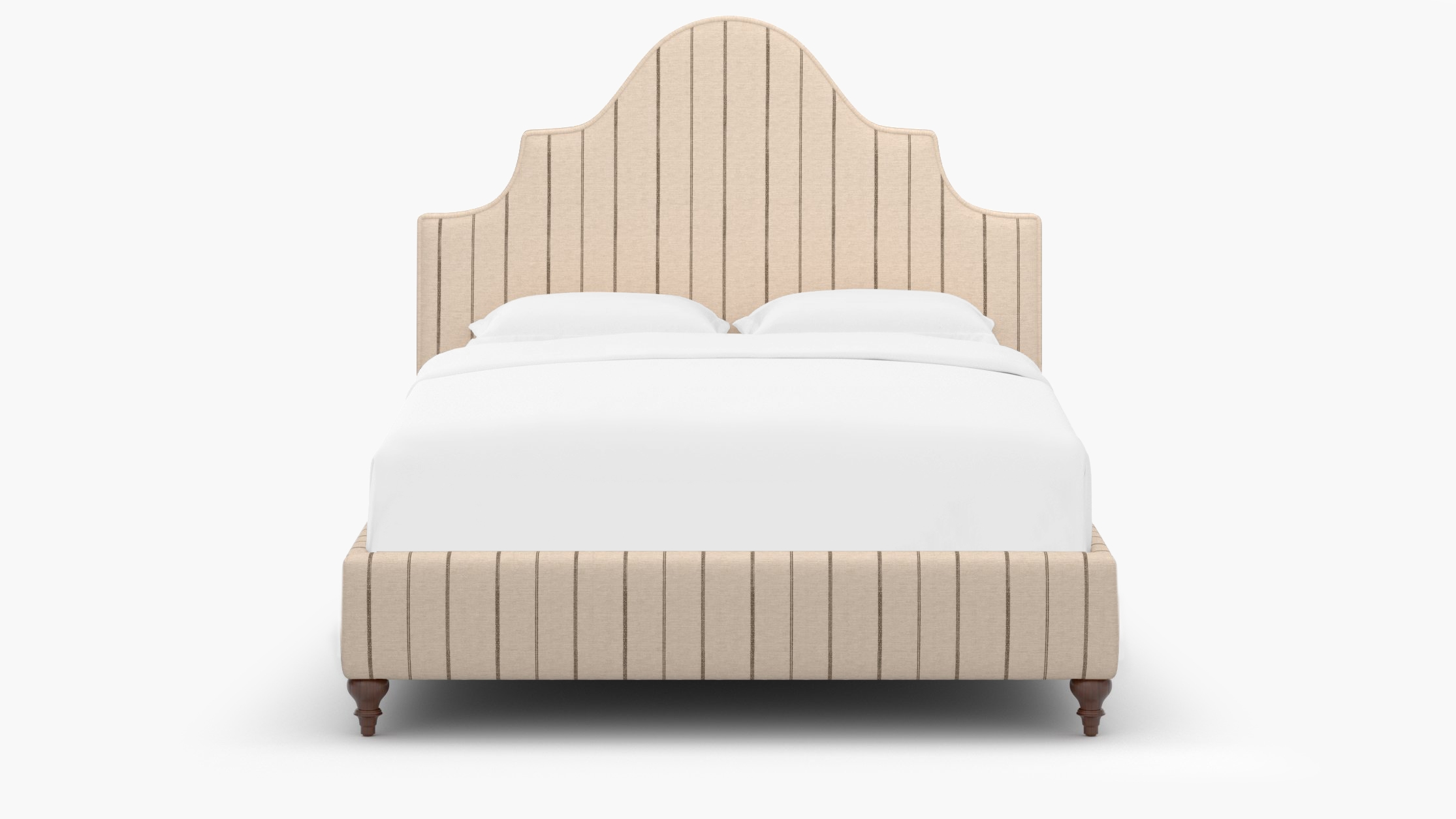 Statement Bed, Cocoa Felix, Walnut Traditional Turned Leg, Twin - Image 0