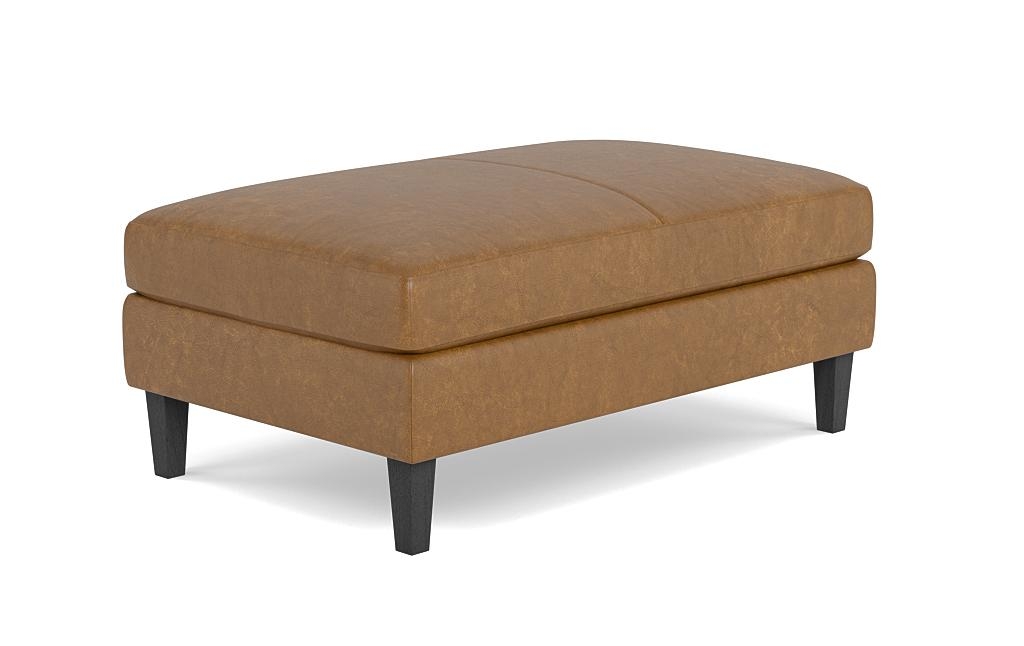 Sloan Leather Ottoman - Image 1