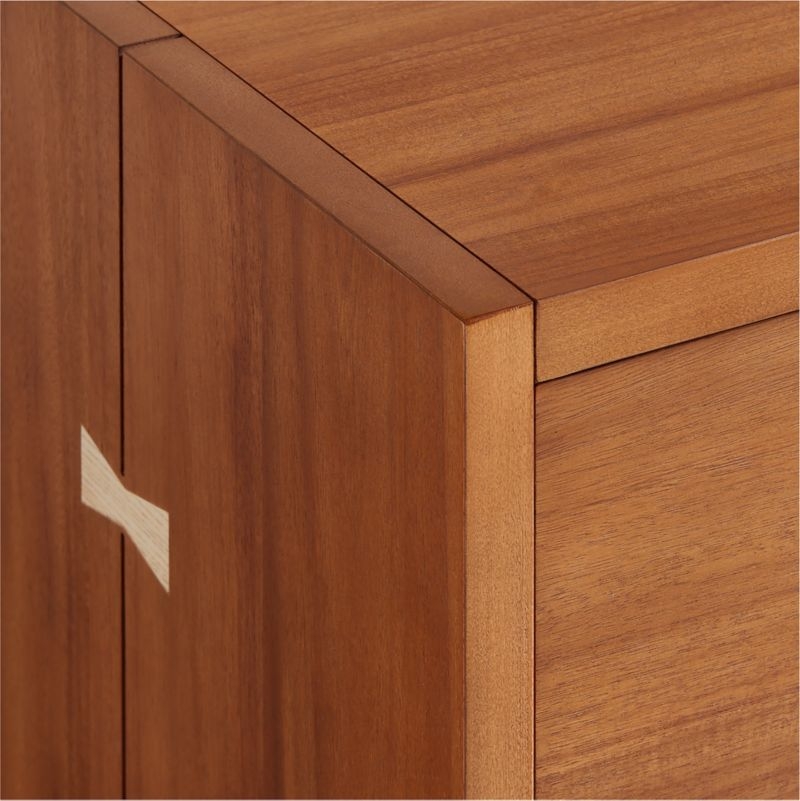 Nova 50" Natural Acacia Wood Wide 6-Drawer Kids Dresser - Image 4