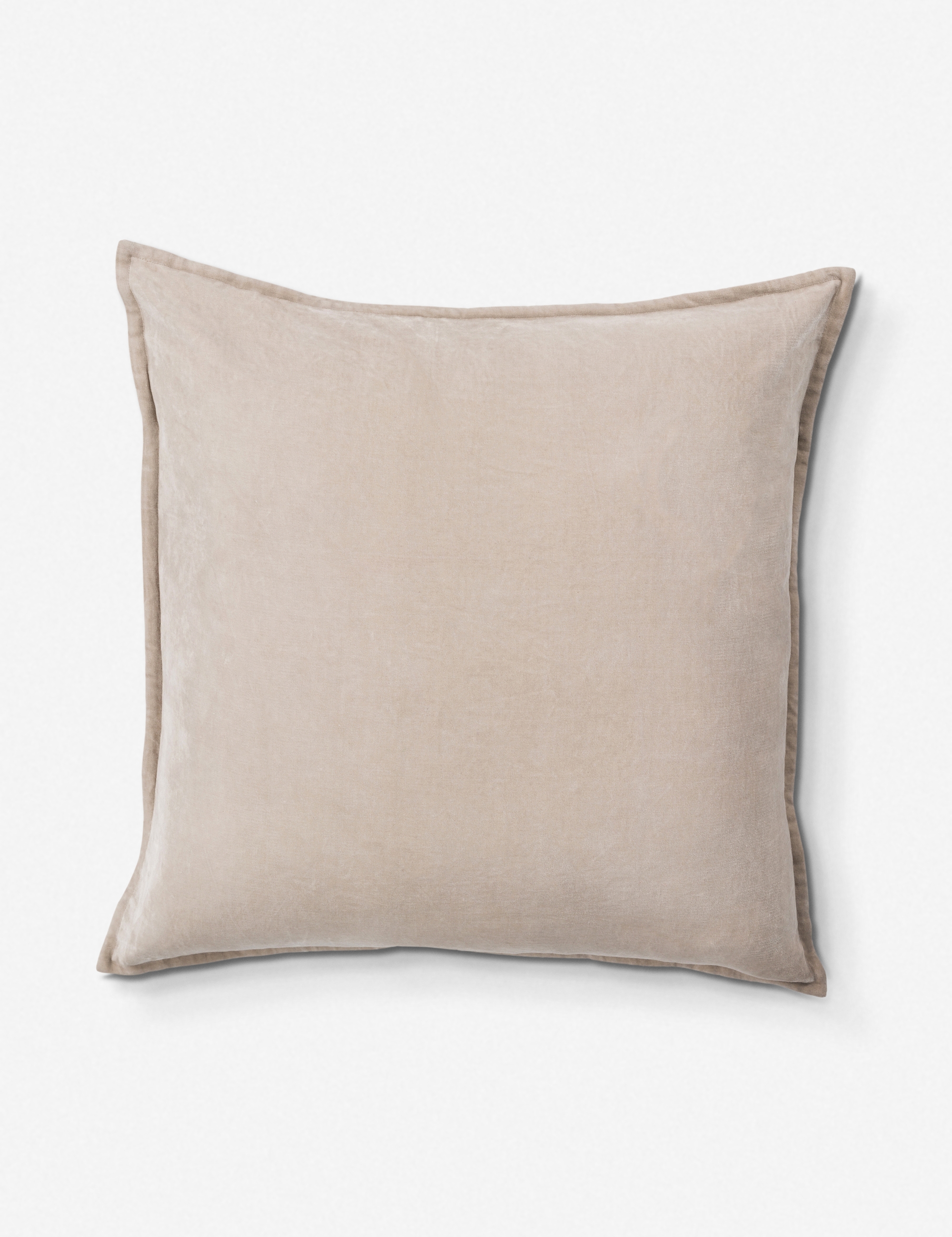 Maxen Velvet Pillow, Oyster 20" x 20" - Image 0