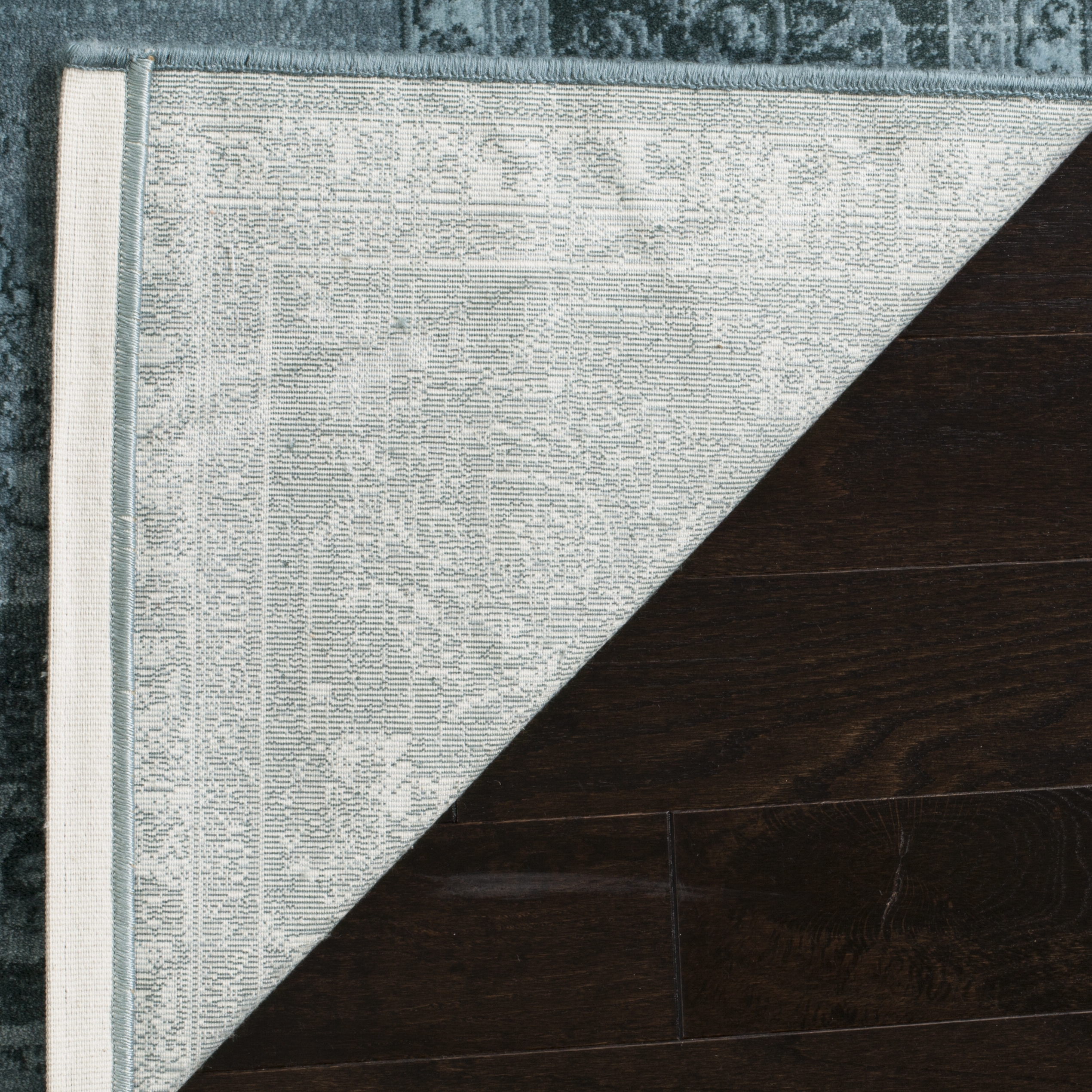 Arlo Home Woven Area Rug, VTG265B, Light Blue/Dark Blue,  5' 1" X 7' 6" - Image 3