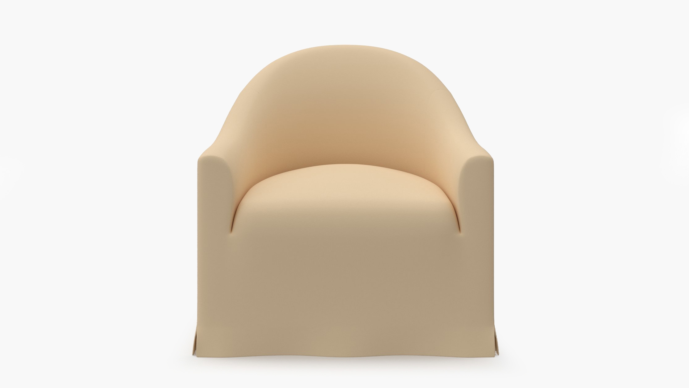 Slipcover Swivel Chair, Flax Twill - Image 0