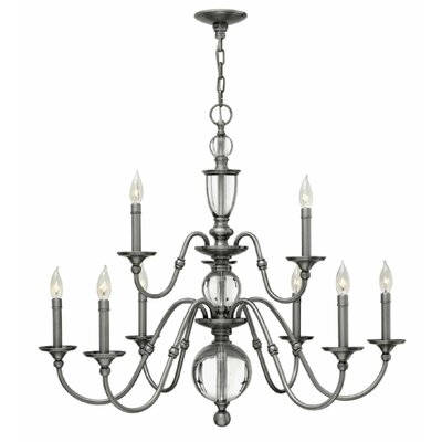 Kattan 9 - Light Candle Style Tiered Chandelier - Image 0