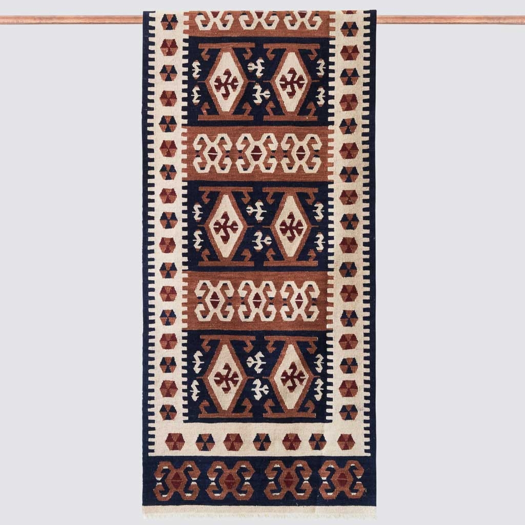 The Citizenry Marmara Handwoven Kilim Runner | 2.5' x 8' | Rust - Image 1