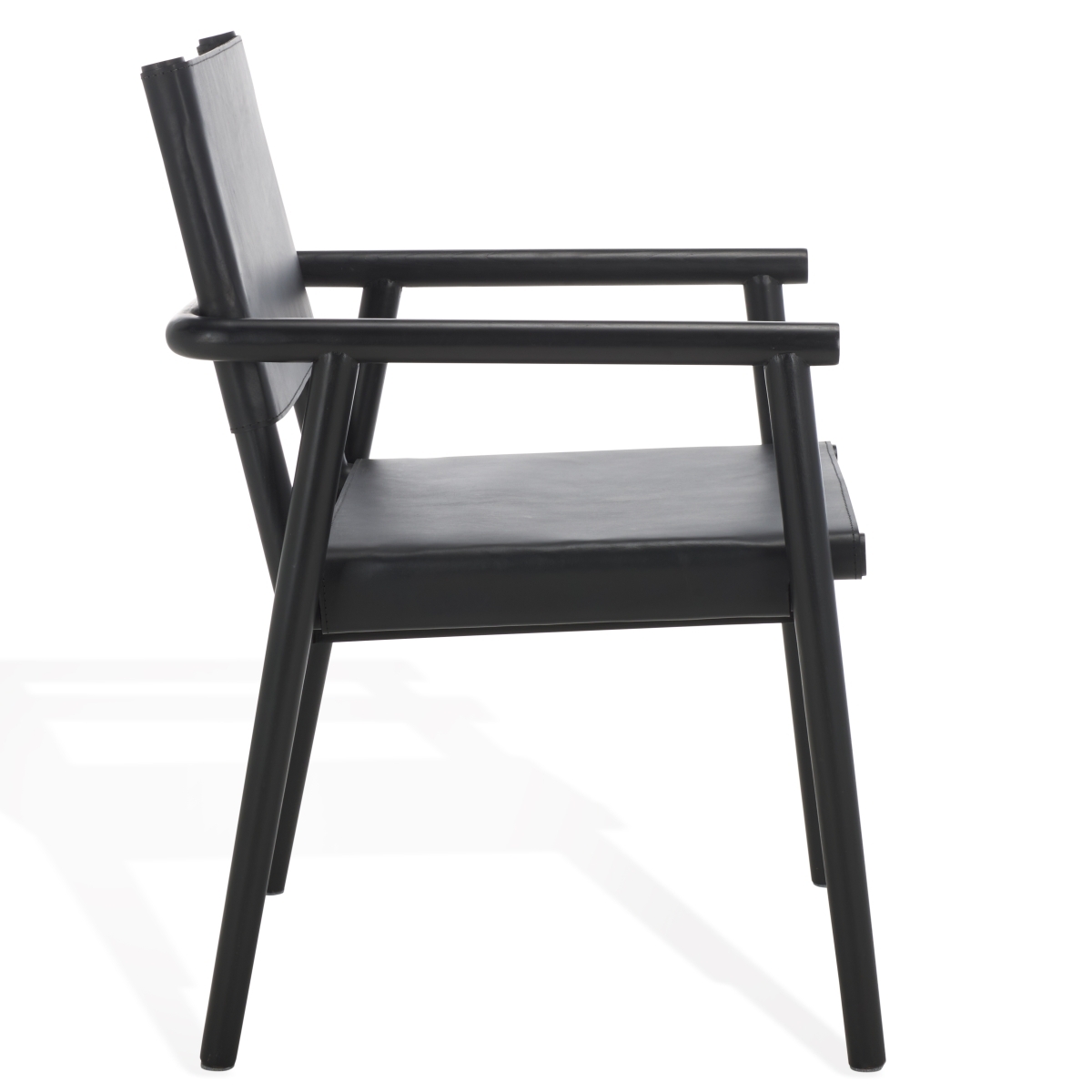 Hutson Leather Dining Chair - Black - Image 6