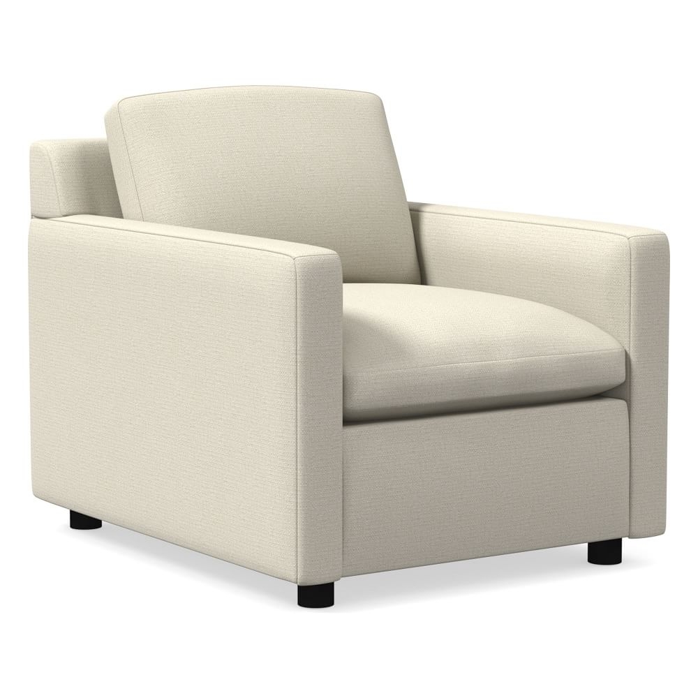 Marin Armchair, Down, Performance Basketweave, Alabaster, Concealed Support - Image 0