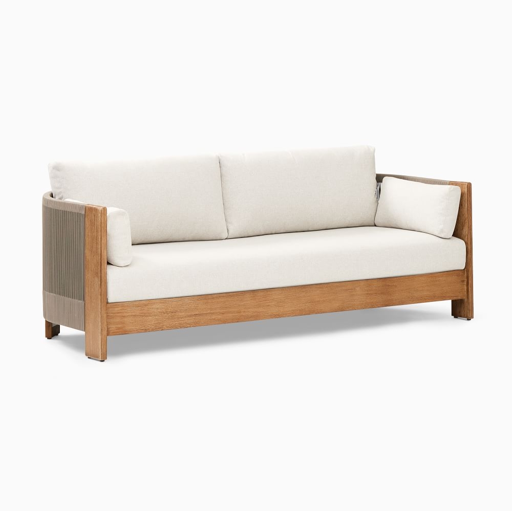 Porto Outdoor 86 in Sofa, Driftwood - Image 0
