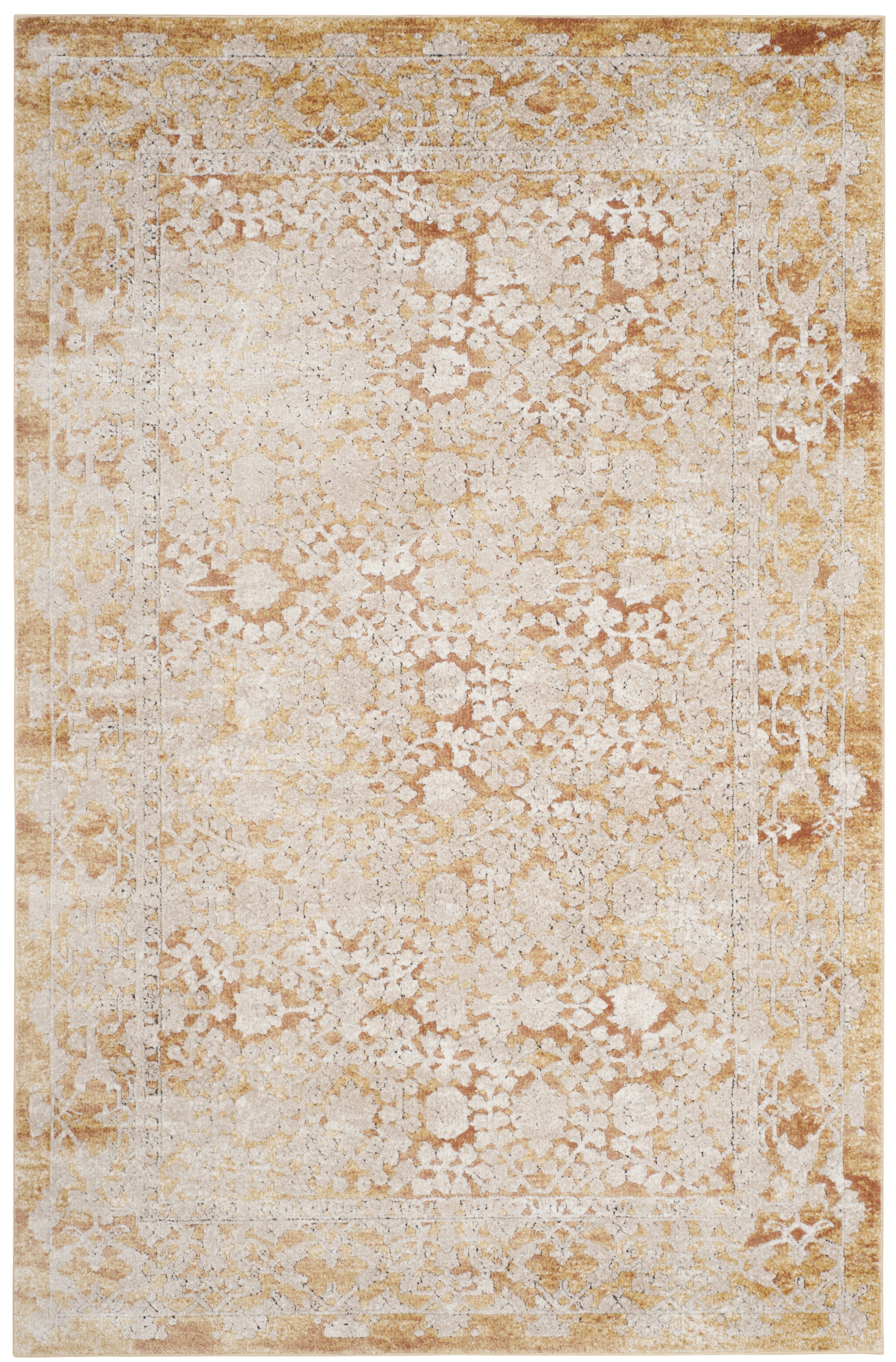 Arlo Home Woven Area Rug, PLM850G, Gold/Beige,  5' 1" X 7' 6" - Image 0