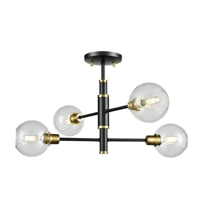 Tavera 4-Light 22" Sputnik Geometric Semi Flush Mount - Image 0