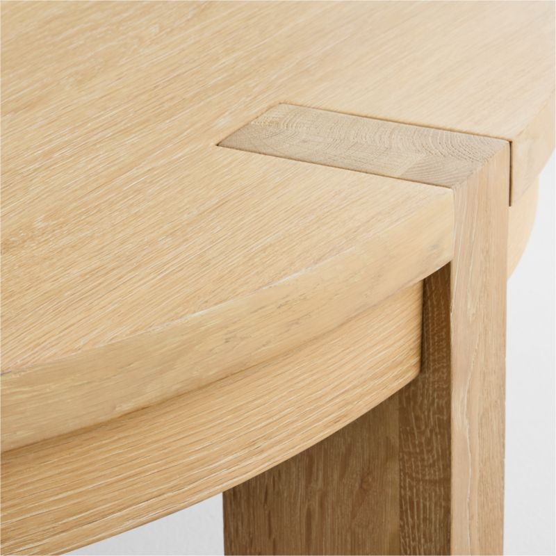 Terra Natural White Oak Wood 44" Round Coffee Table - Image 3