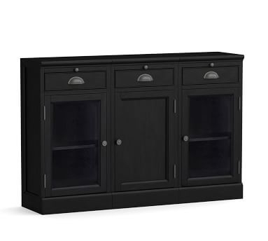 Modular Bar 54" Buffet (3 Wood Cabinet Base), Black - Image 2