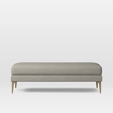 Andes Bench, Poly, Twill, Gravel, Blackened Brass - Image 0